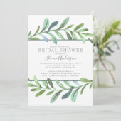 Vins modernes Botanique Douche nuptiale Invitation (Debout devant)