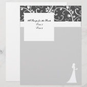 Vins noirs et blancs Mariage papeterie (Devant / Derrière)