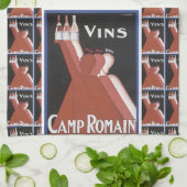 "Vins" poster en "Camp Romain" Theedoek (Gevouwen)