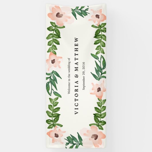 Vins romantiques Extra Grande bannière Mariage (Vertical)