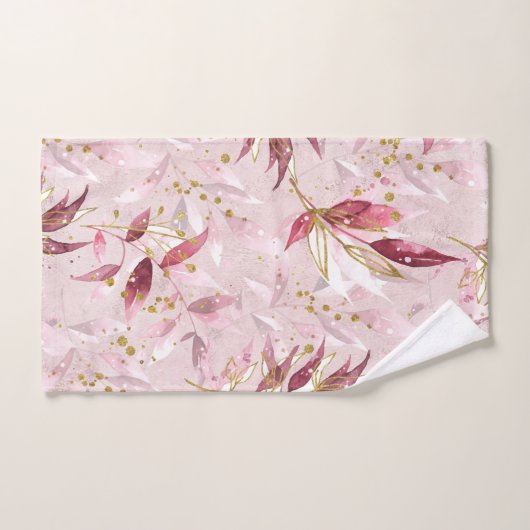 Vins roses et or sur Blush (Serviette à main)