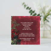 Vins roses Invitation gothique Mariage (Debout devant)