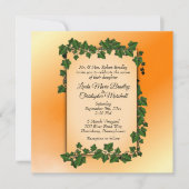 Vins sur la Faire-part de mariage orange (Devant)