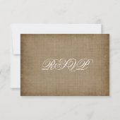 Vins vintages Cartes RSVP de mariage rustique (Dos)
