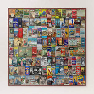 VINT. REISBROCHURES COLLAGE THEMA LEGPUZZEL
