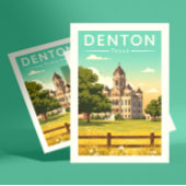 Vintae Denton Texas Briefkaart