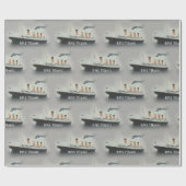 Vintaeg Titanic Classic White Star Line Ship Cadeaupapier (Vlak)