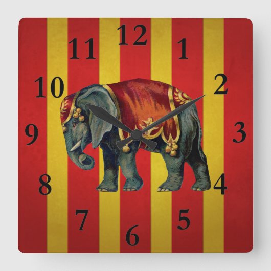 vintag circus elephant klok (Voorkant)