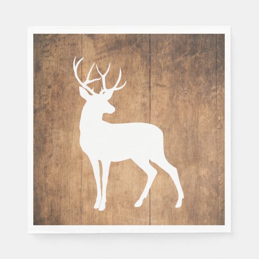 Vintaga Beauty Wood & Deer Servet (Voorkant)