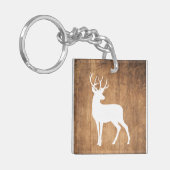 Vintaga Beauty Wood & Deer Sleutelhanger (Voorkant Links)