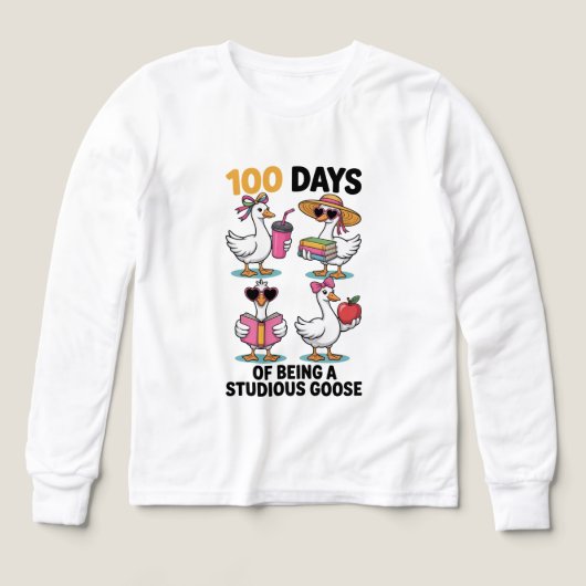 Vintage 100 Jours d'École Oie Ridicule (Motif recto)