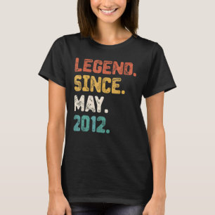 Vintage 10 jaar oude legende sinds mei 2012 10th B T-shirt