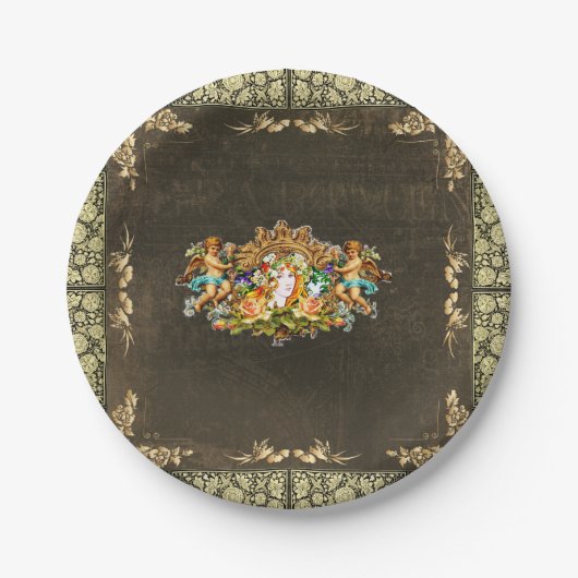 Vintage 114 papieren bordje (Voorkant)