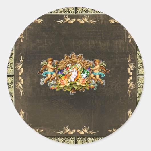 Vintage 114 ronde sticker (Voorkant)