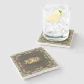 Vintage 114 stenen onderzetter (Zijkant)