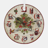 Vintage 12 kerstdagen glas ornament (Achterkant)