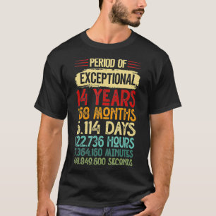 Vintage 14 jaar oud 14e verjaardag 14 jaar bei t-shirt