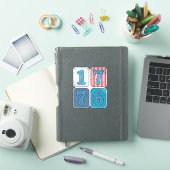 Vintage 1776 Patriottische Patchwork Sticker (iPad Cover)