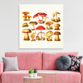 Vintage 1800s Paddenstoelvariëteit Rode paddenstoe Canvas Afdruk (Insitu (Woonkamer))