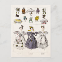 Vintage 1800s Parijs Mode - Franse jurken en Pet