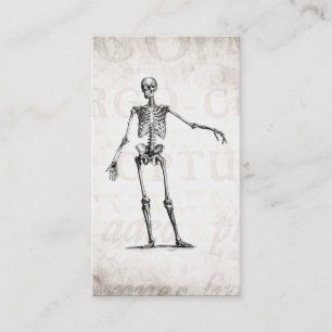 Vintage 1800s Skelet Retro Skeletons Anatomie Visitekaartje