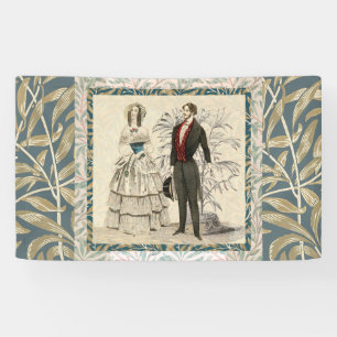 Vintage 1844 Victoriaanse Huwelijksillustratie Spandoek