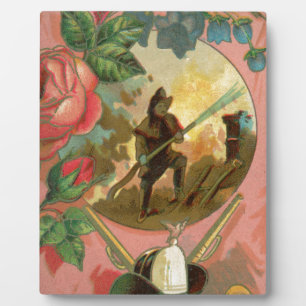 Vintage 1880's Fireman Firefighter Hoesje Fotoplaat