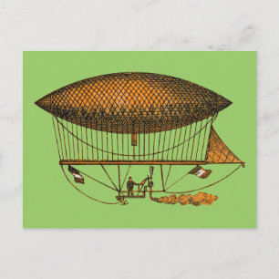 Vintage 1883 Traveling Zeppelin Briefkaart