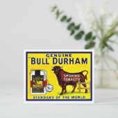 Vintage 1890 Bull Durham Briefkaart (Staand voorkant)
