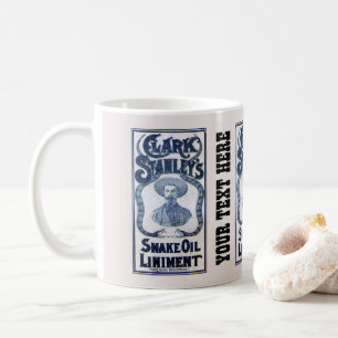 Vintage 1905 Clark Stanley's slangenolie Liniment Koffiemok