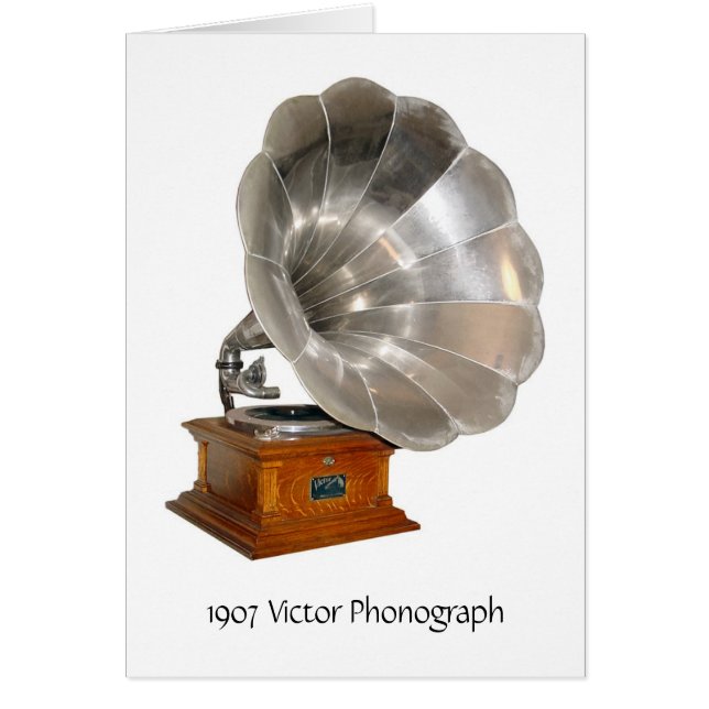 Vintage 1907 Victor Phonograph, (Voorkant)