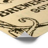 Vintage 1908: Bierbrouwerij en bier Poster (Hoek)