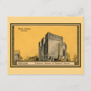 Vintage 1910 (eerste) Hotel Statler Buffalo NY Briefkaart