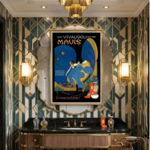 Vintage 1920 Art Deco Reproductie Parfumadvertenti Poster