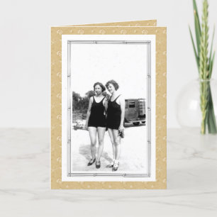 Vintage 1920 Vrouwen in zwempakken Kaart