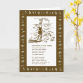 Vintage 1920s Penser à votre carte (Fleur jaune)