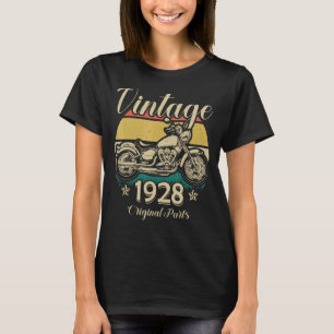 Vintage 1928 originele onderdelen motorrijder t-shirt