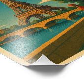 Vintage 1930s Paris Travel Poster Eiffel Tower (Coin)