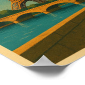 Vintage 1930s Paris Travel Poster Eiffel Tower (Coin)