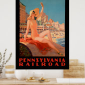 Vintage 1935 - Affiche de la ville de l'Atlantique (Cuisine)