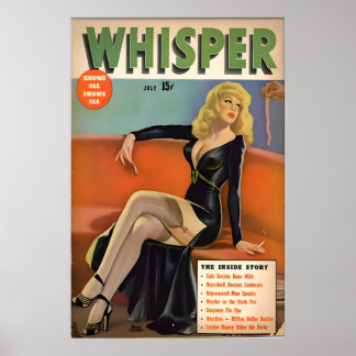 Vintage 1940s Pin Up Girl Poster & Canvas Café