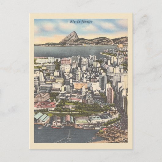 Vintage 1940s - Stad Briefkaart (Voorkant)