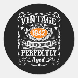 Vintage 1942 Lied Editie 85 Jaar Oude Cadeaus 85st Ronde Sticker