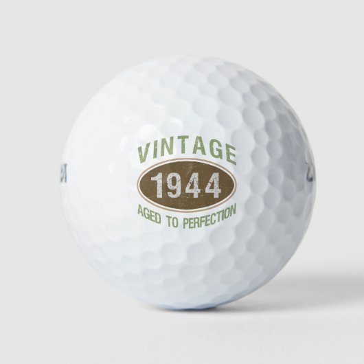Vintage 1944 80e geboortedag golfballen (Voorkant)