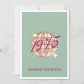 Vintage 1945 80e anniversaire Invitation turquoise (Dos)