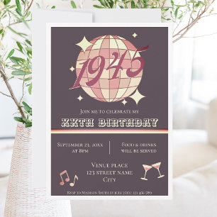 Vintage 1945 80ste verjaardagsfeest Uitnodiging do