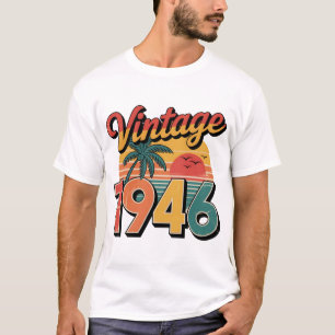 Vintage 1946 Limited Edition Mannen Vrouwen Verjaa T-shirt