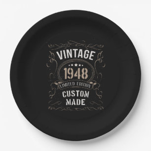 Vintage 1948 Limited Edition op maat gemaakt Papieren Bordje