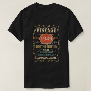 Vintage 1949 70ste verjaardag Alle originele onder T-shirt
