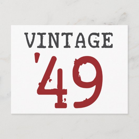 Vintage 1949 briefkaart (Voorkant)